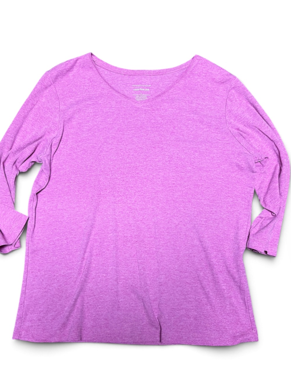 Christopher & Banks Lilac Scoop Neck Long Sleeve Top